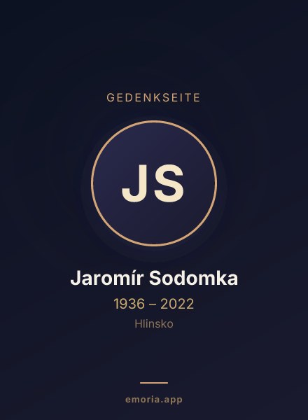 Gedenkportrait von Jaromír Sodomka