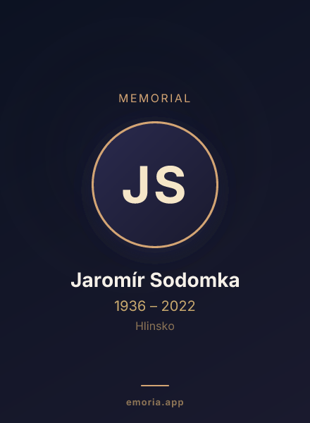 Memorial portrait of Jaromír Sodomka