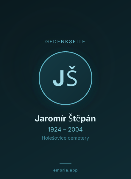 Gedenkportrait von Jaromír Štěpán