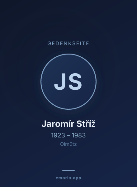 Gedenkportrait von Jaromír Stříž