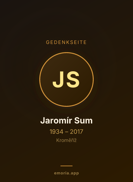 Gedenkportrait von Jaromír Sum