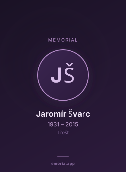 Memorial portrait of Jaromír Švarc