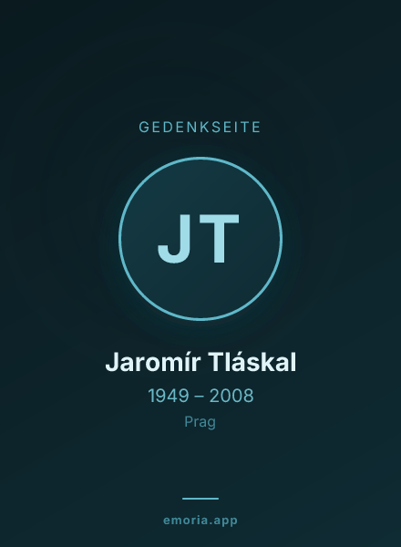Gedenkportrait von Jaromír Tláskal