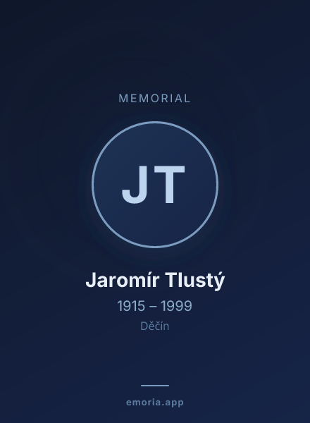 Memorial portrait of Jaromír Tlustý