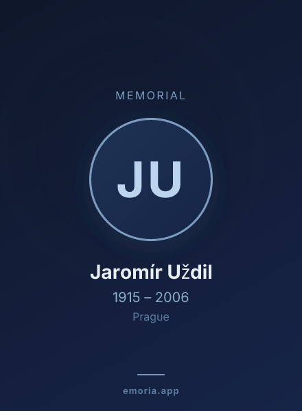 Memorial portrait of Jaromír Uždil