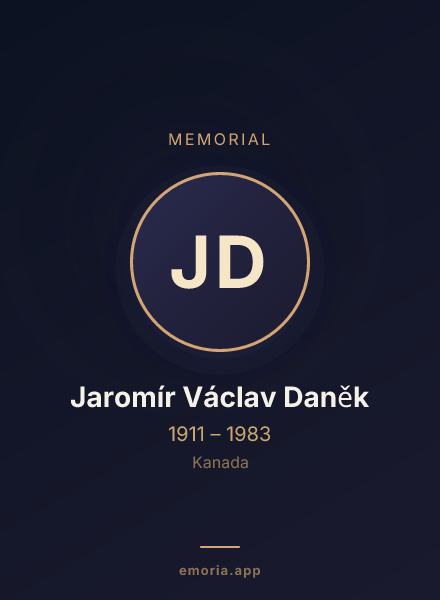 Memorial portrait of Jaromír Václav Daněk