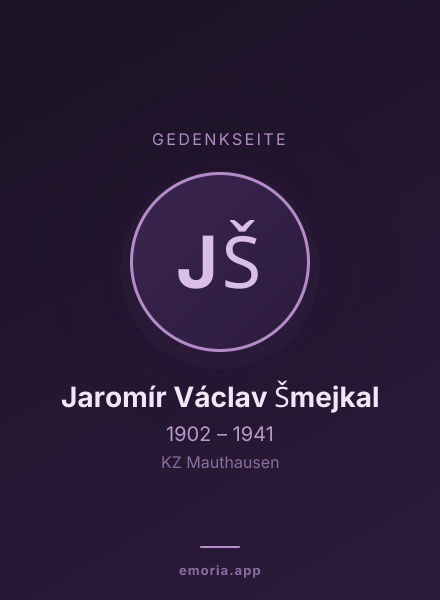 Gedenkportrait von Jaromír Václav Šmejkal