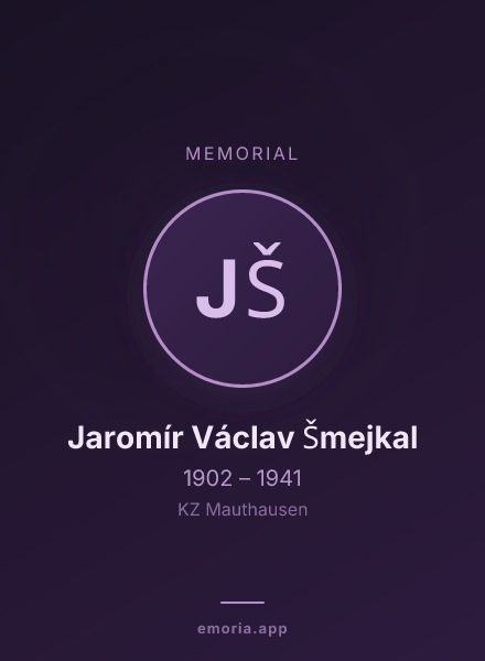 Memorial portrait of Jaromír Václav Šmejkal