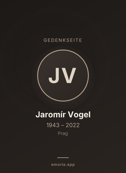 Gedenkportrait von Jaromír Vogel