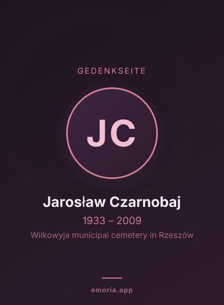 Gedenkportrait von Jarosław Czarnobaj
