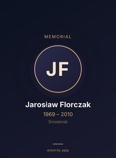 Memorial portrait of Jarosław Florczak