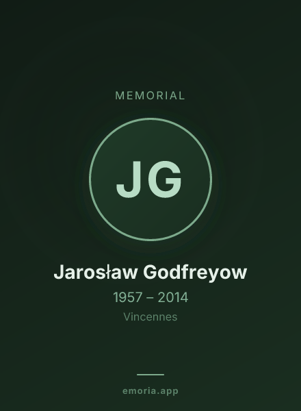 Memorial portrait of Jarosław Godfreyow