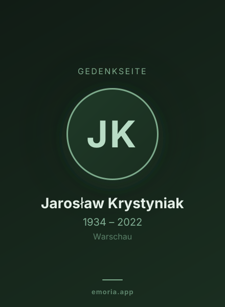 Gedenkportrait von Jarosław Krystyniak