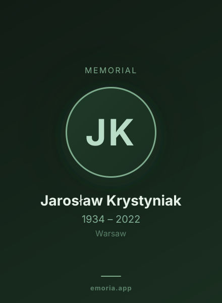 Memorial portrait of Jarosław Krystyniak