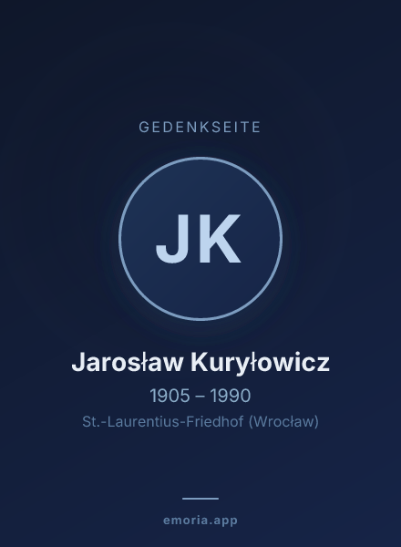 Gedenkportrait von Jarosław Kuryłowicz