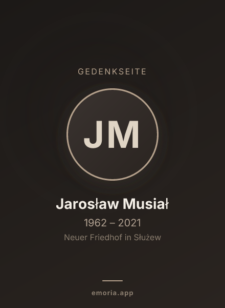 Gedenkportrait von Jarosław Musiał