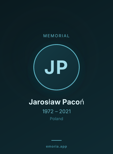 Memorial portrait of Jarosław Pacoń