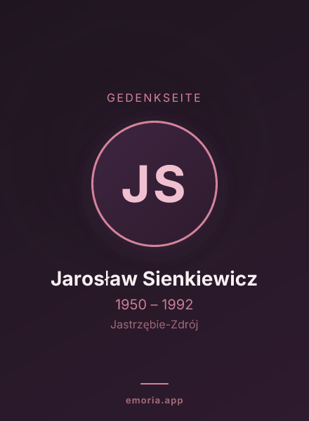 Gedenkportrait von Jarosław Sienkiewicz