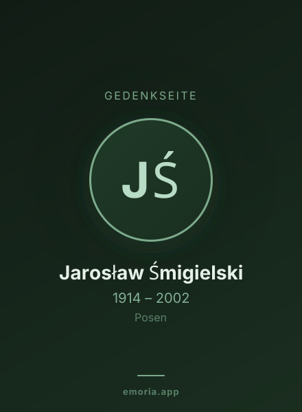 Gedenkportrait von Jarosław Śmigielski