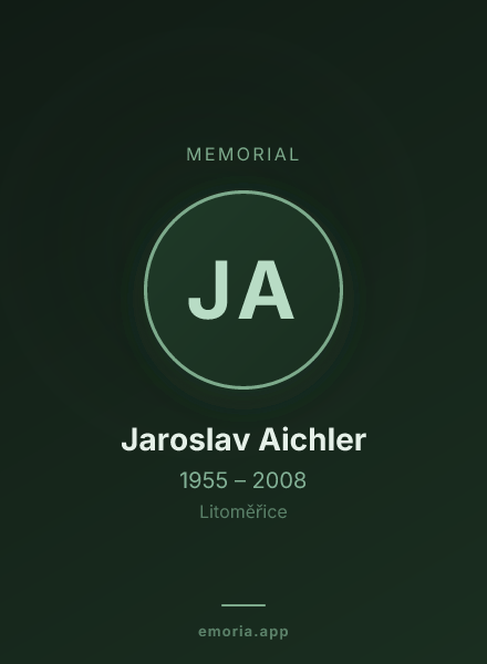 Memorial portrait of Jaroslav Aichler