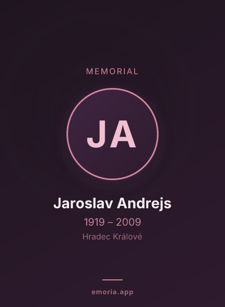 Memorial portrait of Jaroslav Andrejs
