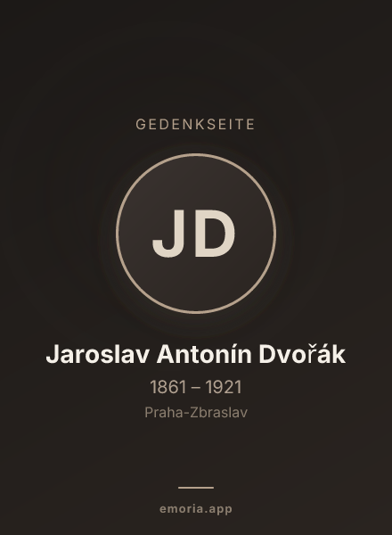 Gedenkportrait von Jaroslav Antonín Dvořák