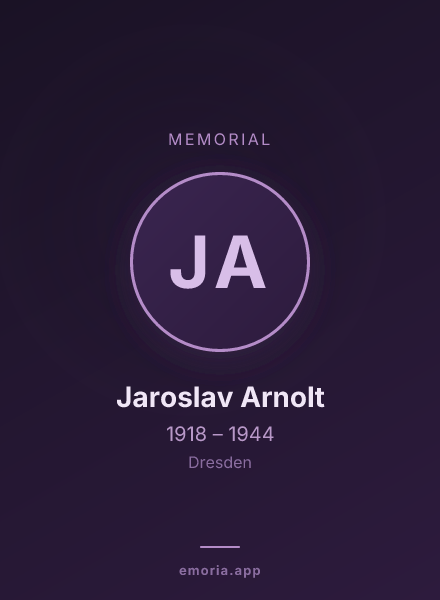 Memorial portrait of Jaroslav Arnolt