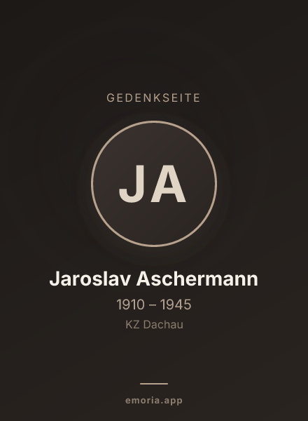 Gedenkportrait von Jaroslav Aschermann