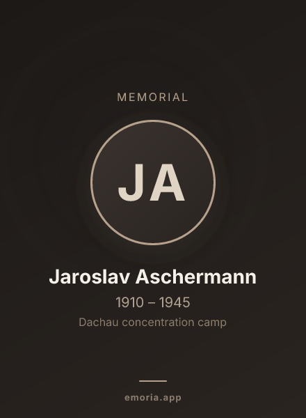 Memorial portrait of Jaroslav Aschermann