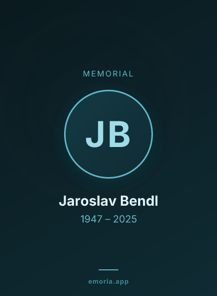 Memorial portrait of Jaroslav Bendl