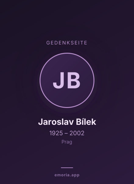 Gedenkportrait von Jaroslav Bílek