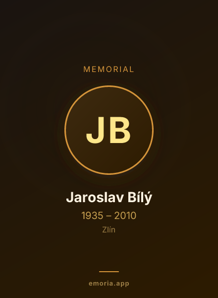 Memorial portrait of Jaroslav Bílý