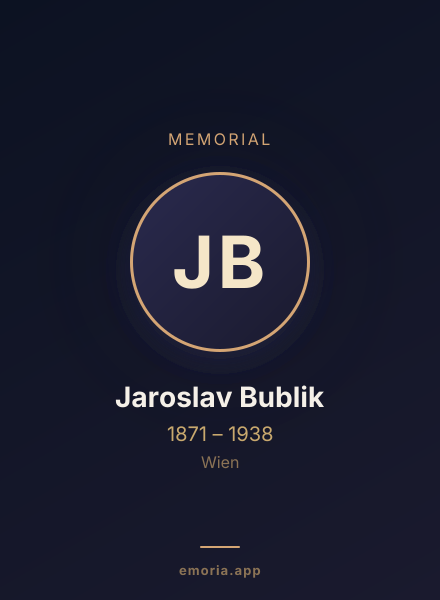 Memorial portrait of Jaroslav Bublik