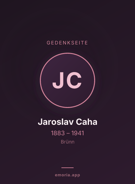 Gedenkportrait von Jaroslav Caha