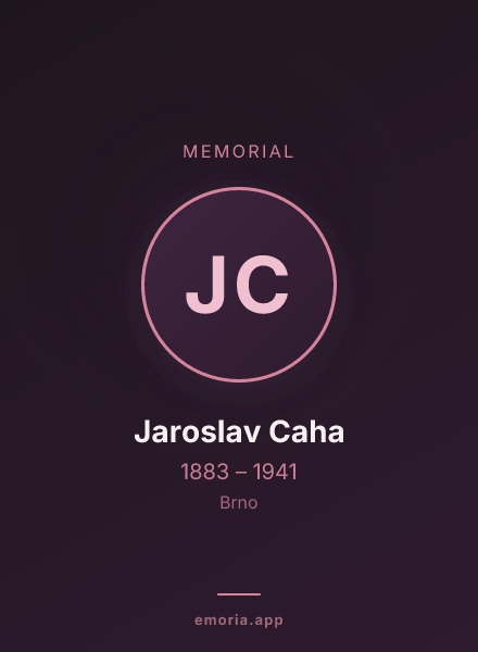 Memorial portrait of Jaroslav Caha