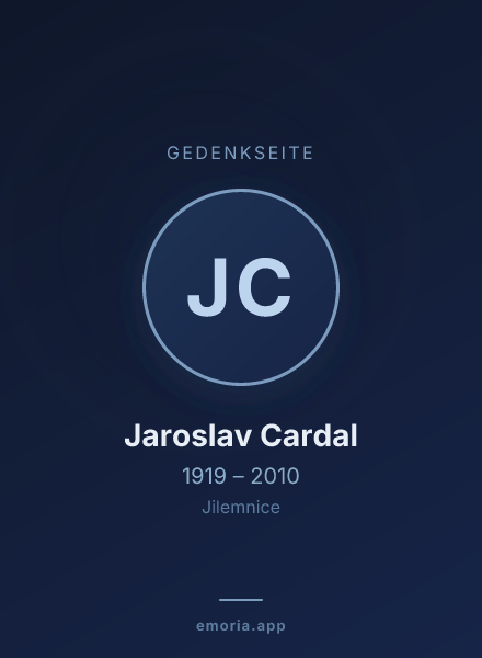 Gedenkportrait von Jaroslav Cardal
