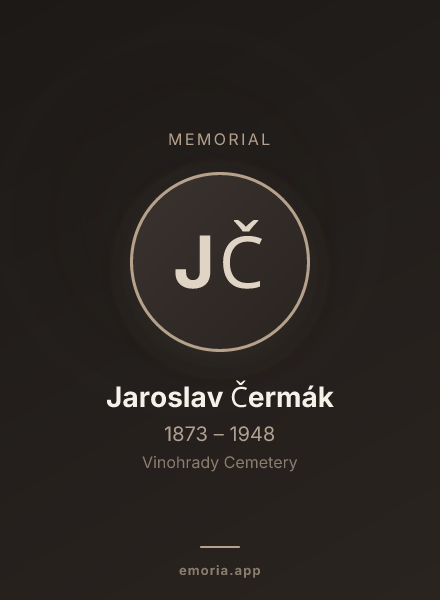 Memorial portrait of Jaroslav Čermák