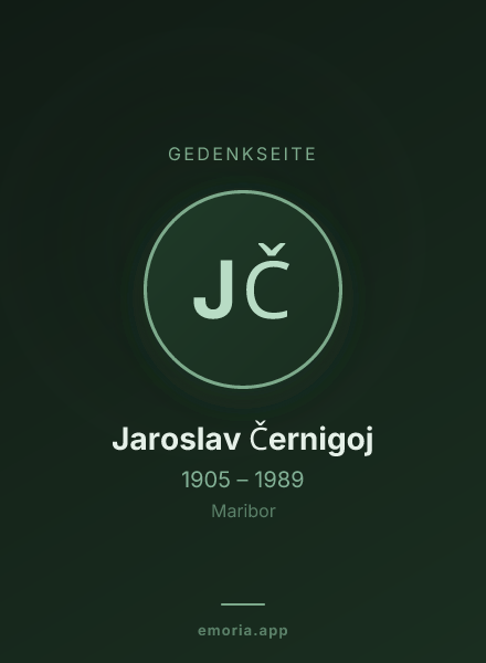 Gedenkportrait von Jaroslav Černigoj
