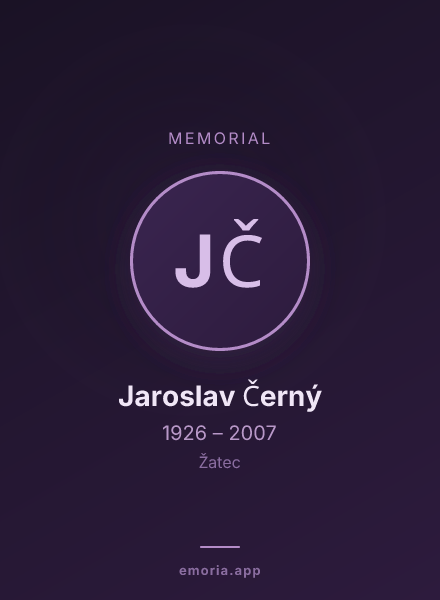 Memorial portrait of Jaroslav Černý