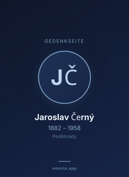 Gedenkportrait von Jaroslav Černý