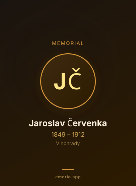 Memorial portrait of Jaroslav Červenka