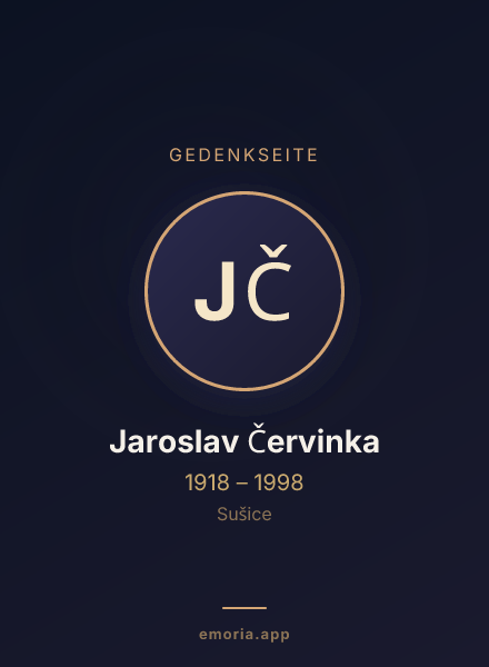 Gedenkportrait von Jaroslav Červinka