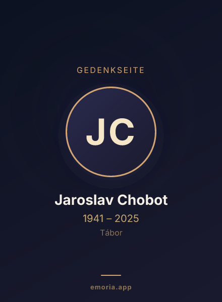 Gedenkportrait von Jaroslav Chobot