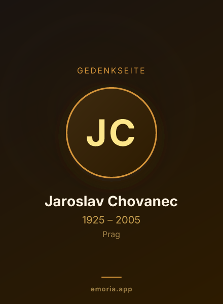 Gedenkportrait von Jaroslav Chovanec