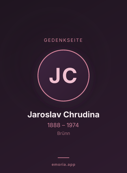 Gedenkportrait von Jaroslav Chrudina