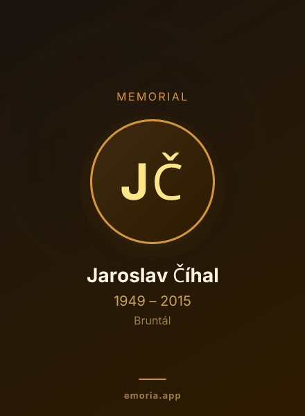 Memorial portrait of Jaroslav Číhal