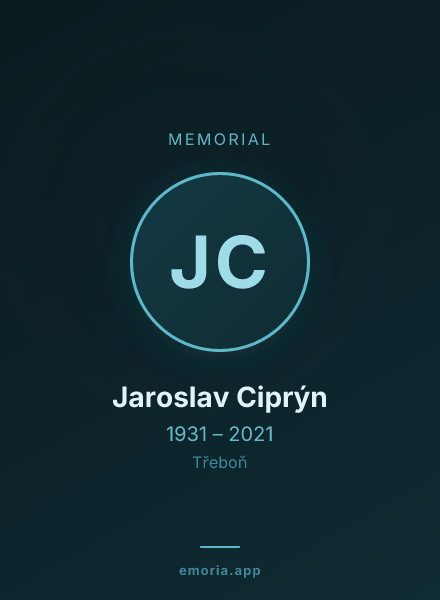 Memorial portrait of Jaroslav Ciprýn