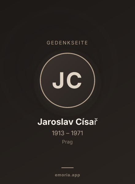 Gedenkportrait von Jaroslav Císař