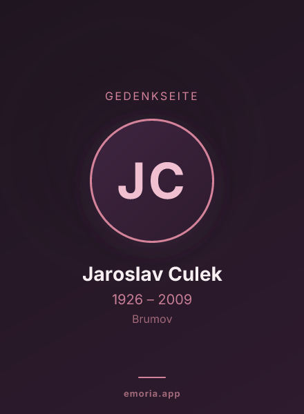 Gedenkportrait von Jaroslav Culek