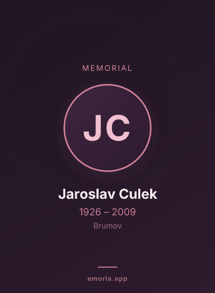 Memorial portrait of Jaroslav Culek